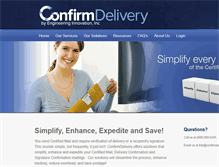 Tablet Screenshot of confirmdelivery.com